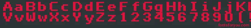 Mono0766 Font – Red Fonts on Black Background