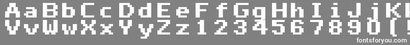 Mono0766 Font – White Fonts on Gray Background