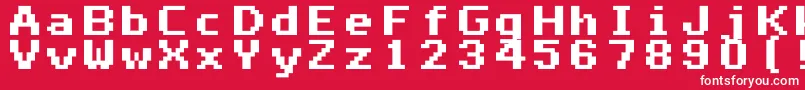 fuente Mono0766 – Fuentes Blancas Sobre Fondo Rojo