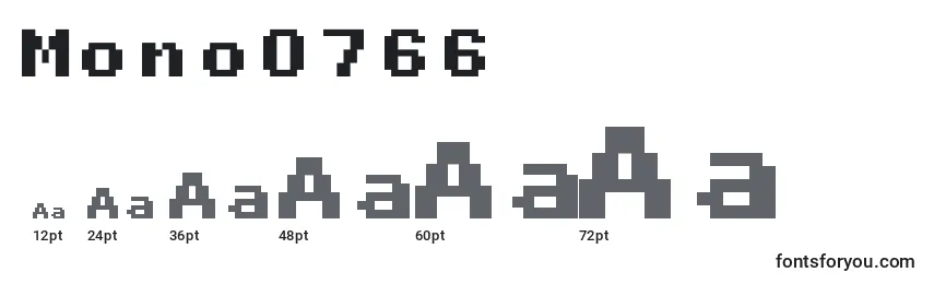 Mono0766 Font Sizes