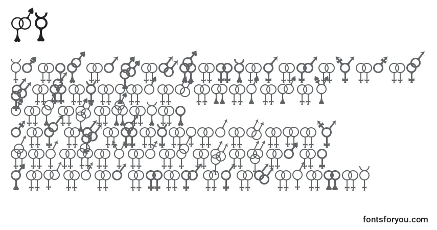 Fuente Sekushii - alfabeto, números, caracteres especiales