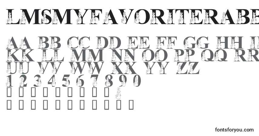 A fonte LmsMyFavoriteRabbit – alfabeto, números, caracteres especiais
