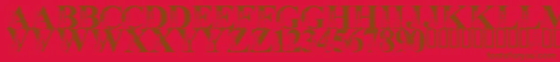 Шрифт LmsMyFavoriteRabbit – коричневые шрифты на красном фоне