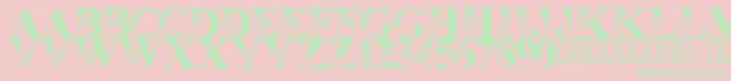 LmsMyFavoriteRabbit Font – Green Fonts on Pink Background