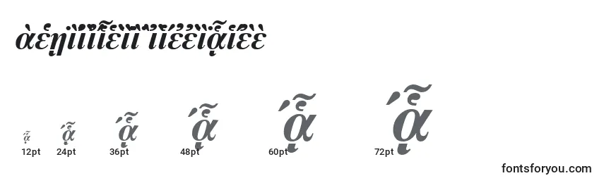 NewtonpgttBolditalic Font Sizes
