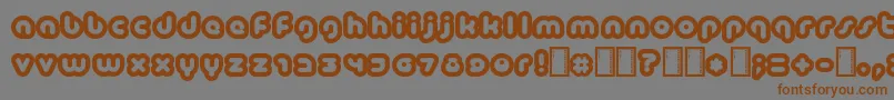 Baubau-Schriftart – Braune Schriften auf grauem Hintergrund
