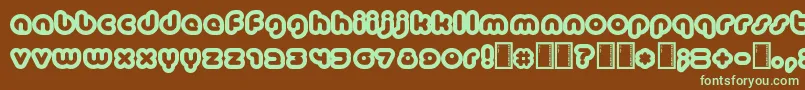 Baubau Font – Green Fonts on Brown Background