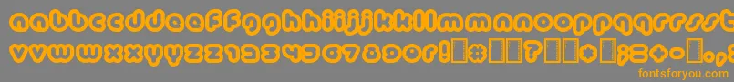 Baubau Font – Orange Fonts on Gray Background