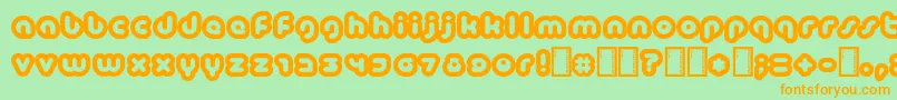Baubau Font – Orange Fonts on Green Background