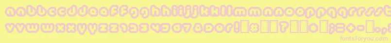 Baubau Font – Pink Fonts on Yellow Background