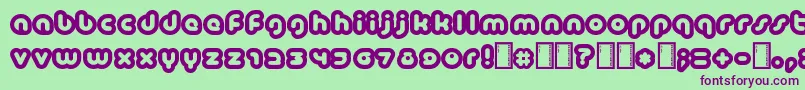 Baubau Font – Purple Fonts on Green Background