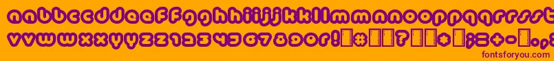 Baubau Font – Purple Fonts on Orange Background