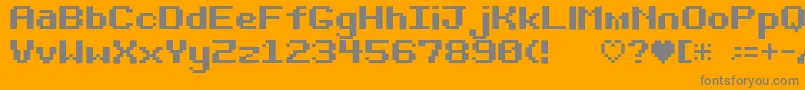 Bitdarling10srb Font – Gray Fonts on Orange Background