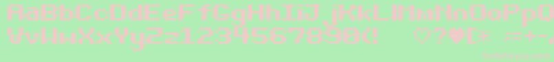 Bitdarling10srb Font – Pink Fonts on Green Background