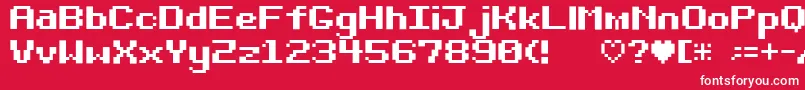 Bitdarling10srb Font – White Fonts on Red Background