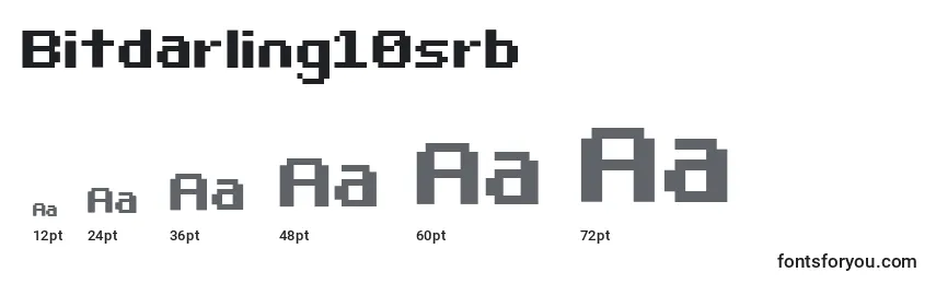 Размеры шрифта Bitdarling10srb