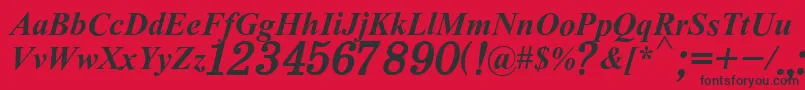 Czcionka H331Italik – czarne czcionki na czerwonym tle