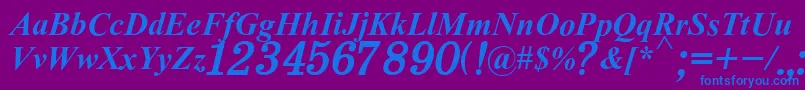 H331Italik Font – Blue Fonts on Purple Background