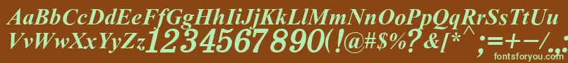 H331Italik Font – Green Fonts on Brown Background