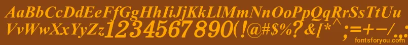 H331Italik Font – Orange Fonts on Brown Background
