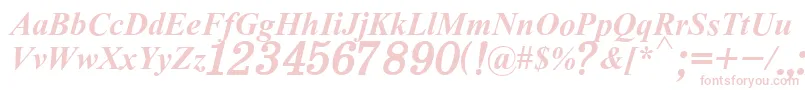 H331Italik-Schriftart – Rosa Schriften auf weißem Hintergrund