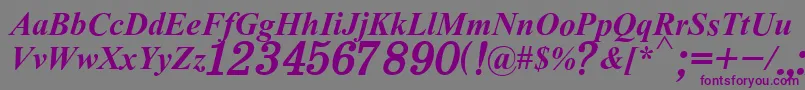 H331Italik Font – Purple Fonts on Gray Background