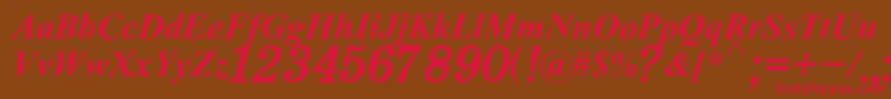 H331Italik Font – Red Fonts on Brown Background