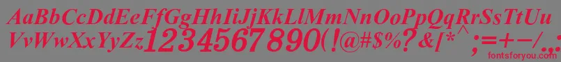 H331Italik Font – Red Fonts on Gray Background