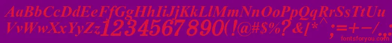 H331Italik Font – Red Fonts on Purple Background