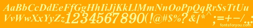 More about H331Italik Font H331Italik Font – Yellow Fonts on Orange Background