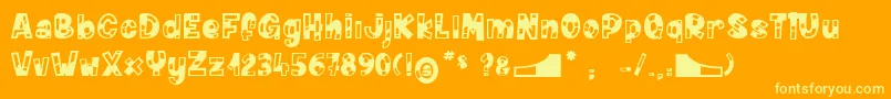 EndlessWall Font – Yellow Fonts on Orange Background