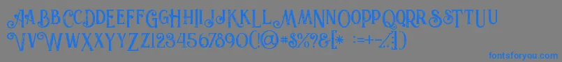 Valeriaboldgrunge-Schriftart – Blaue Schriften auf grauem Hintergrund