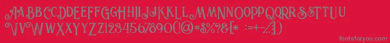 Valeriaboldgrunge Font – Gray Fonts on Red Background