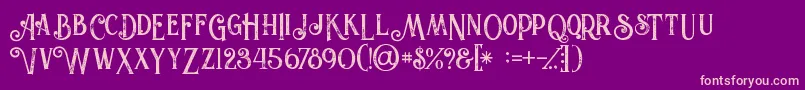 Valeriaboldgrunge Font – Pink Fonts on Purple Background