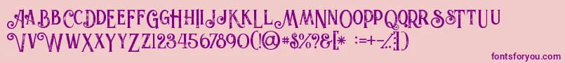 Valeriaboldgrunge Font – Purple Fonts on Pink Background
