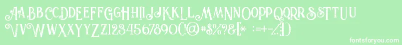Valeriaboldgrunge Font – White Fonts on Green Background