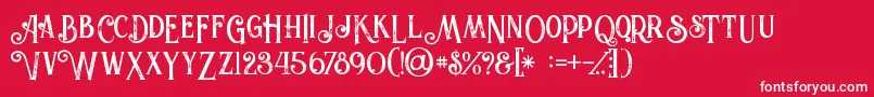 Valeriaboldgrunge Font – White Fonts on Red Background