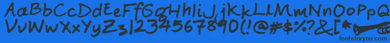 GinjahNinjah Font – Black Fonts on Blue Background