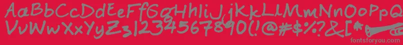 fuente GinjahNinjah – Fuentes Grises Sobre Fondo Rojo