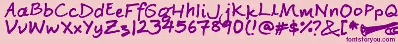 GinjahNinjah Font – Purple Fonts on Pink Background