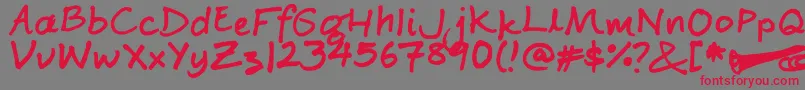 GinjahNinjah Font – Red Fonts on Gray Background