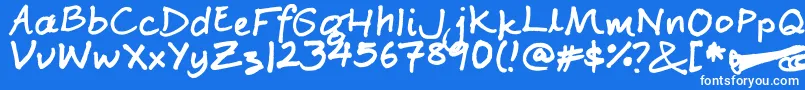 GinjahNinjah Font – White Fonts on Blue Background