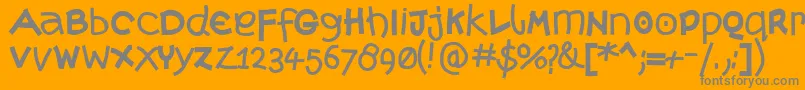 Moremonk Font – Gray Fonts on Orange Background