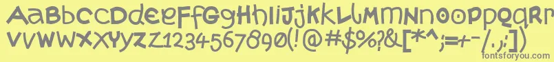 Weitere Informationen zur Moremonk-Schriftart Moremonk-Schriftart – Graue Schriften auf gelbem Hintergrund