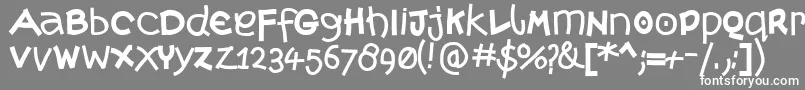 フォントMoremonk – 灰色の背景に白い文字