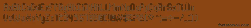 フォントMonsterOfSouthHollowSt – 黒い文字が茶色の背景にあります