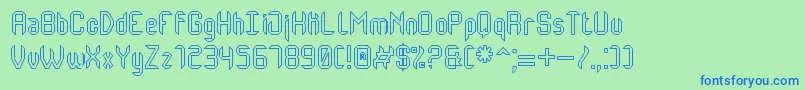 フォントMonsterOfSouthHollowSt – 青い文字は緑の背景です。