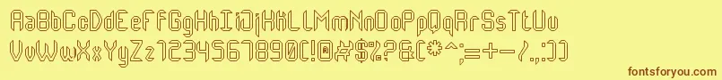 MonsterOfSouthHollowSt Font – Brown Fonts on Yellow Background