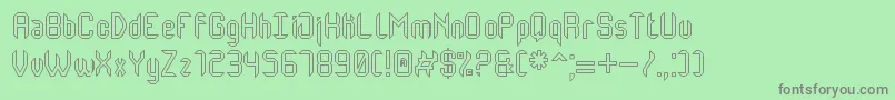 フォントMonsterOfSouthHollowSt – 緑の背景に灰色の文字