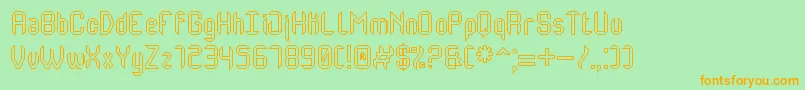 MonsterOfSouthHollowSt Font – Orange Fonts on Green Background